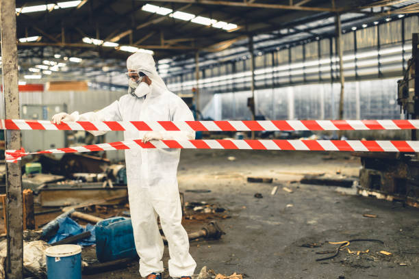 Professional Biohazard Cleanup technician working in Sheridan, MI